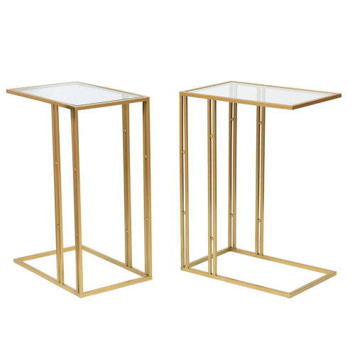 Willa Arlo Interiors Neihart Glass Top C Table Nesting Tables & Reviews